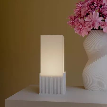 Lampada da tavolo "Light Box Colore Bianco Dimensione 23 cm