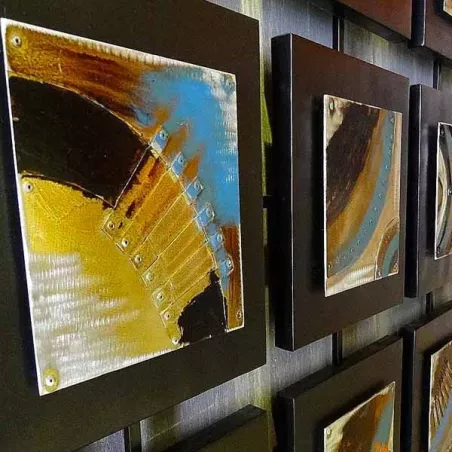 Pittura contemporanea, 12 cornici collegate, 135x100 cm