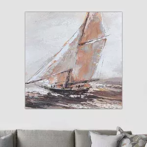 Quadro di barca, tela marina, 80 x 80 cm
