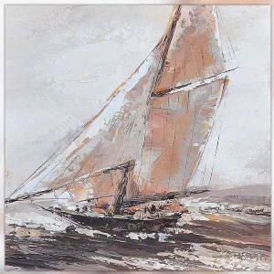Quadro di barca, tela marina, 80 x 80 cm