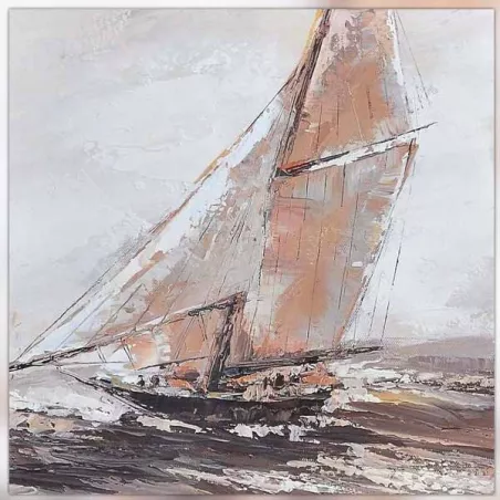 Quadro di barca, tela marina, 80 x 80 cm