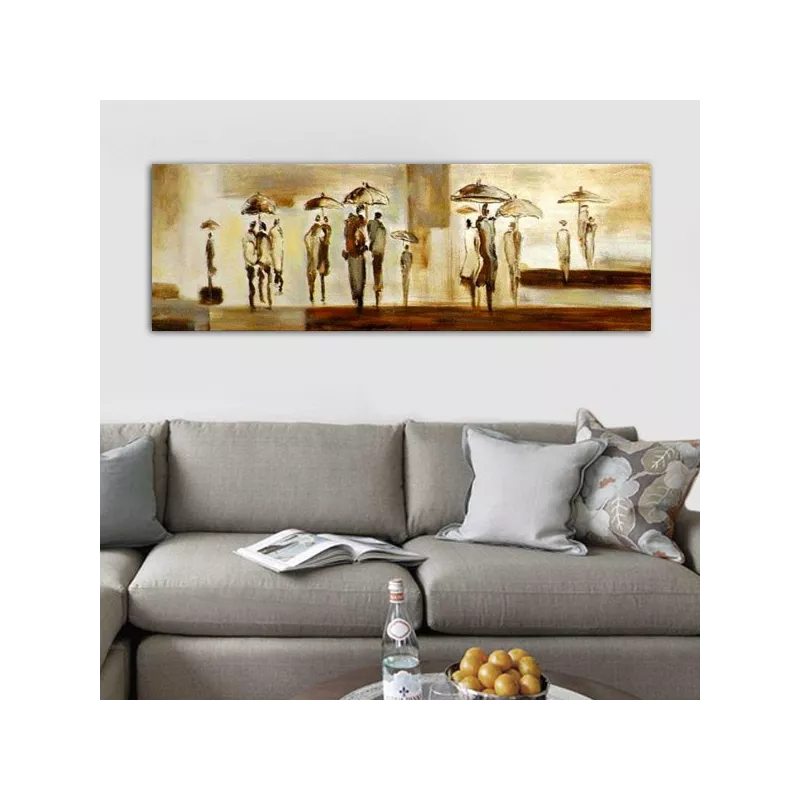 Pittura contemporanea con pioggia 152 x 51 cm