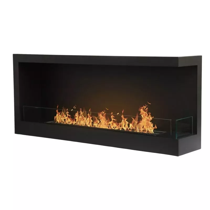 Murcie Caminetto a bioetanolo da incasso XL Colore Nero Apertura Aprire a destra