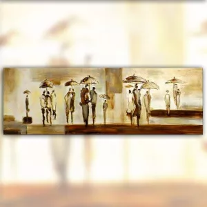 Pittura contemporanea con pioggia 152 x 51 cm