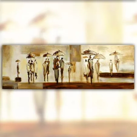 Pittura contemporanea con pioggia 152 x 51 cm