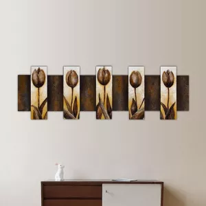 Pittura floreale marrone