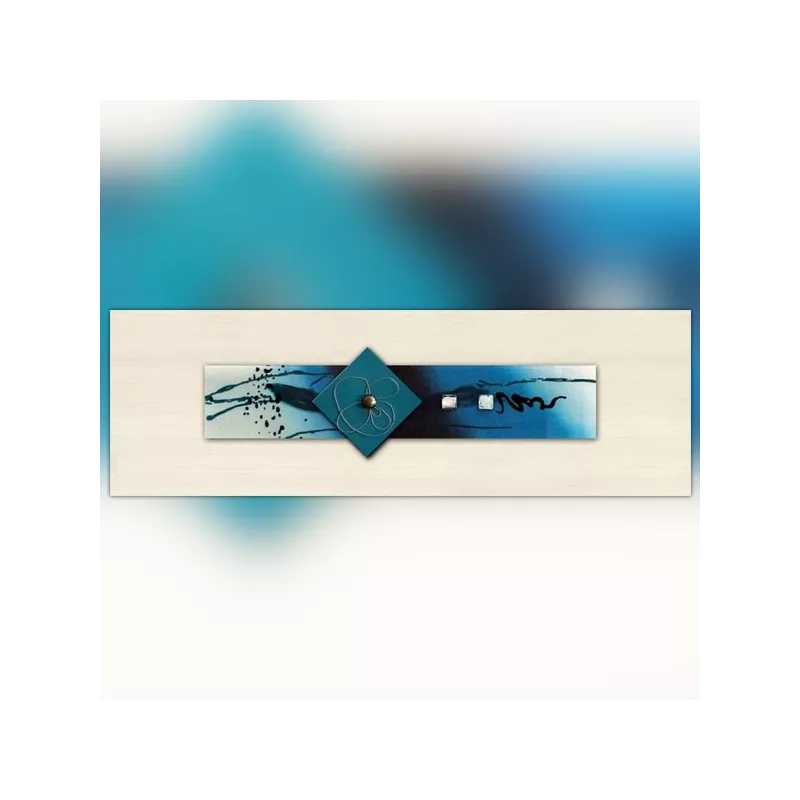 Quadro in vetro blu, 120 x 40 x 7 cm