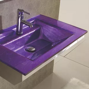 Lavabo in vetro smeraldo prugna : Wikao casa e design