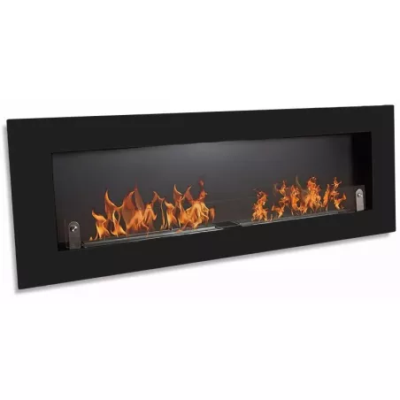 Novo XL, caminetto a bioetanolo da parete Colore Nero opaco