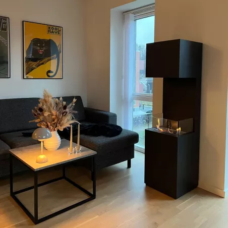 Caminetto a etanolo a libera installazione Libao Colore Nero