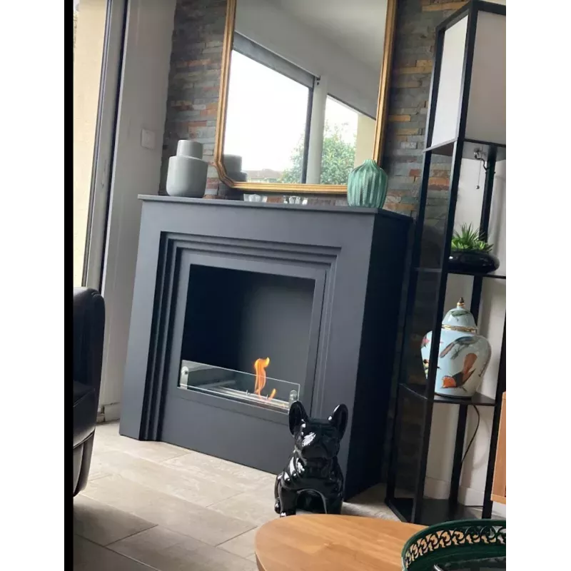 Caminetto organico a libera installazione Genova Colore Nero