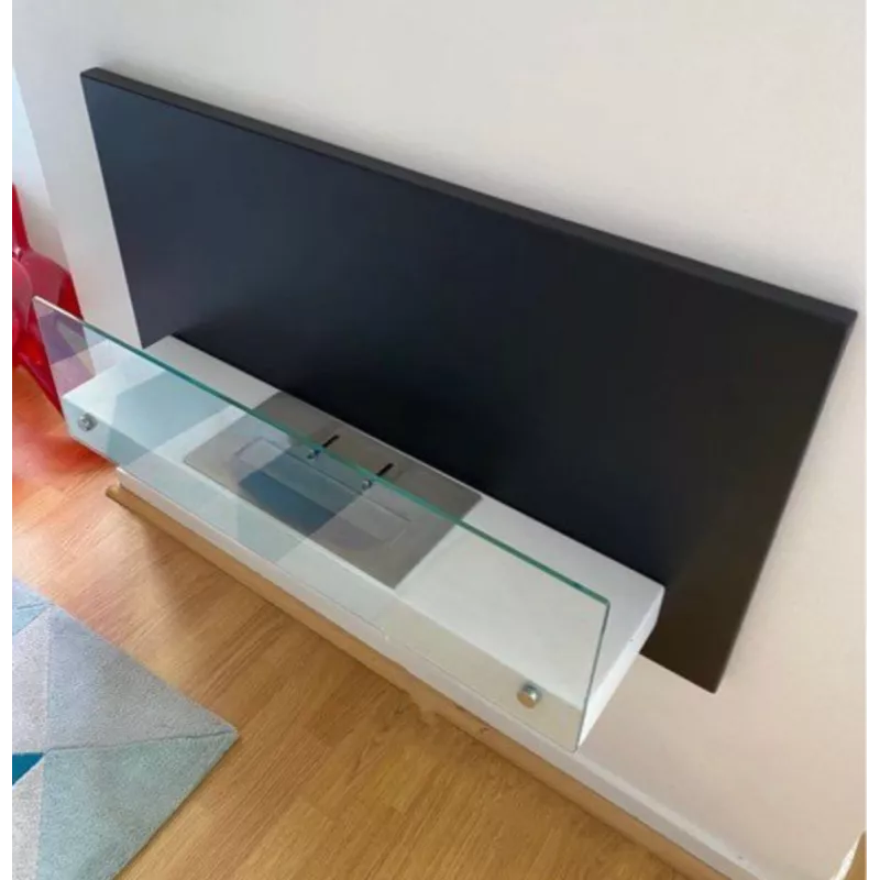 Caminetto a etanolo da parete Riad, 2700 watt Colore Nero