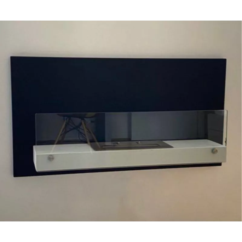 Caminetto a etanolo da parete Riad, 2700 watt Colore Nero