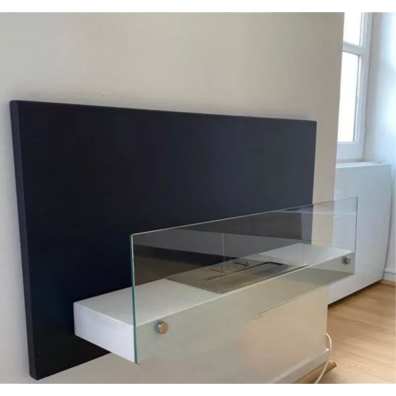 Caminetto a etanolo da parete Riad, 2700 watt Colore Nero