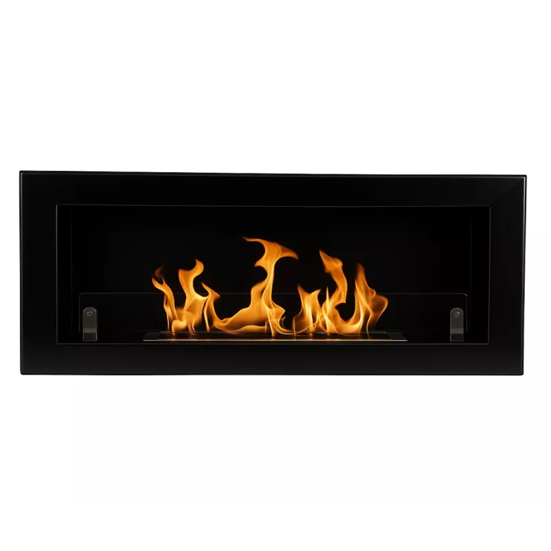 caminetto a etanolo da parete osani Colore Nero lucido