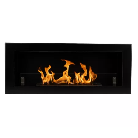 caminetto a etanolo da parete osani Colore Nero lucido