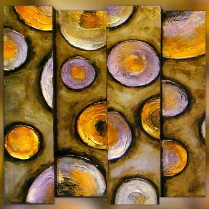 Pittura contemporanea, stile vintage, 100x100 cm