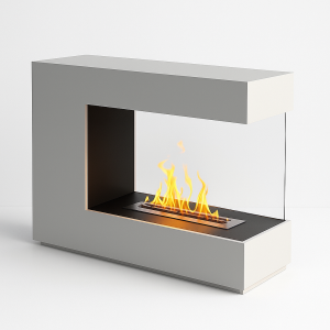 Caminetto a etanolo di design bianco