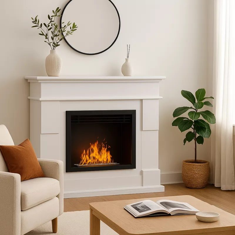 Camino in MdF Venezia 4kW. Colore Bianco