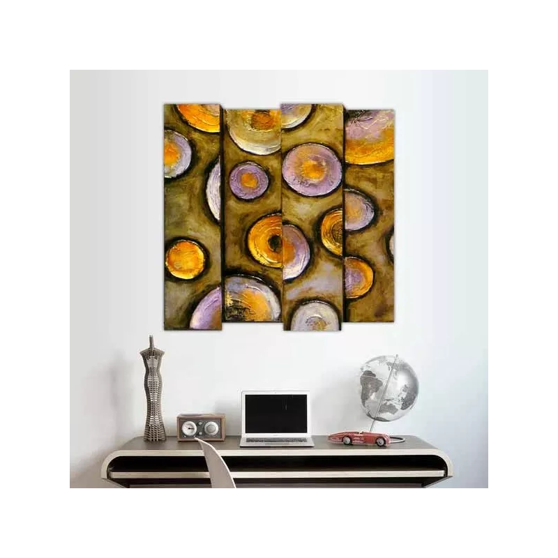Pittura contemporanea, stile vintage, 100x100 cm