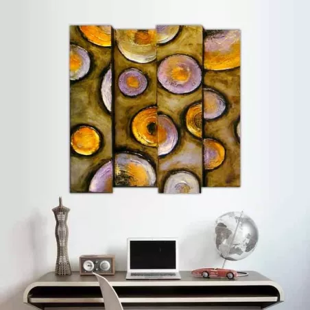 Pittura contemporanea, stile vintage, 100x100 cm
