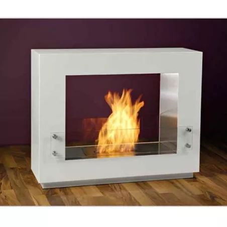 Caminetto organico Zenith a pavimento Colore Bianco