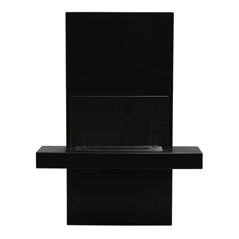 Aliano Caminetto a etanolo da parete 3kW Colore Nero
