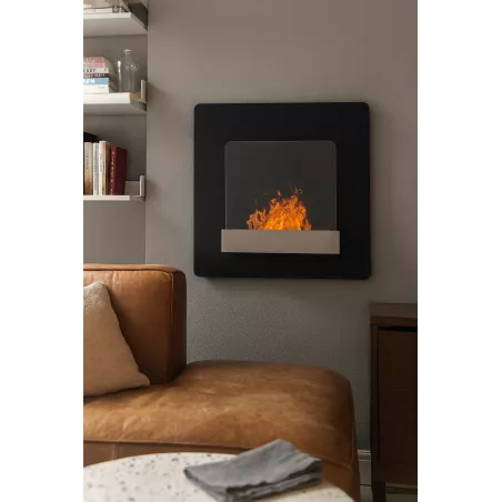 Stufa a etanolo a parete Fluence 3kW Colore Nero