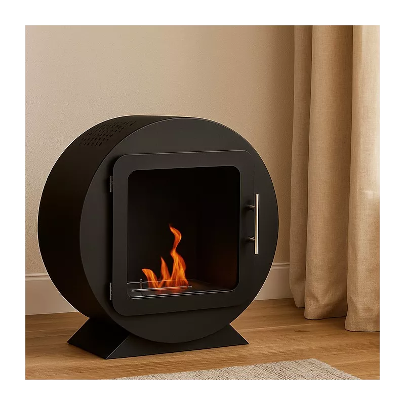Caminetto cilindrico a etanolo - Ovedia Colore Nero