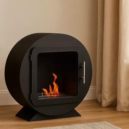 Caminetto cilindrico a etanolo - Ovedia Colore Nero