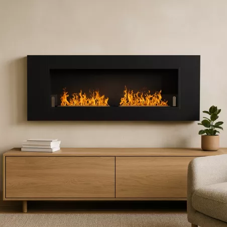 Cynthera Caminetto a bioetanolo 4 bruciatori Colore Nero