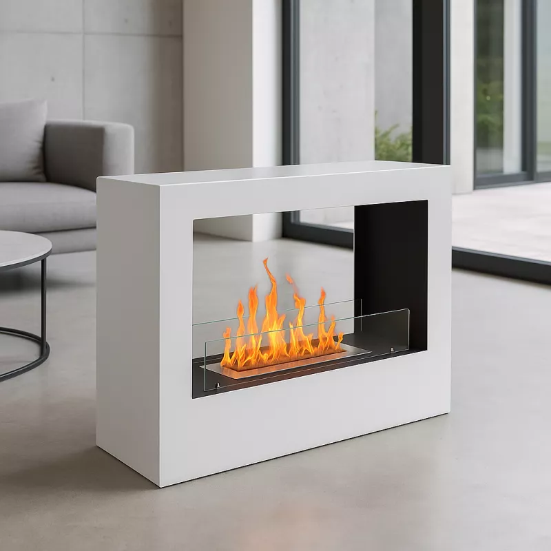 Caminetto a etanolo Andro Colore Bianco