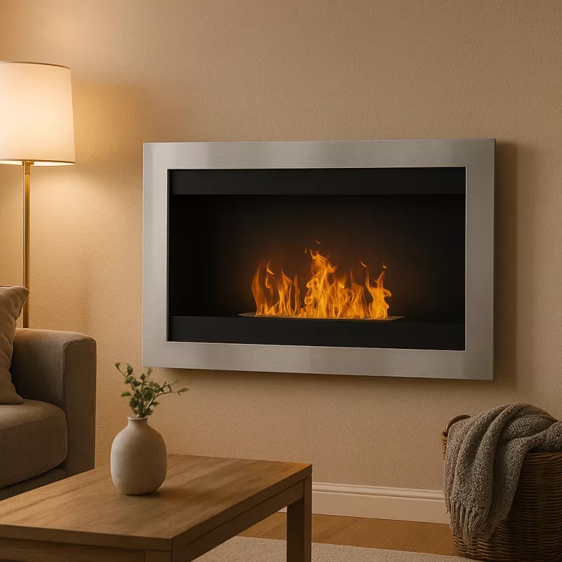 SevenFire Caminetto a etanolo : Wikao casa e design Colore Acciaio inox spazzolato Dimensione 1 bruciatore