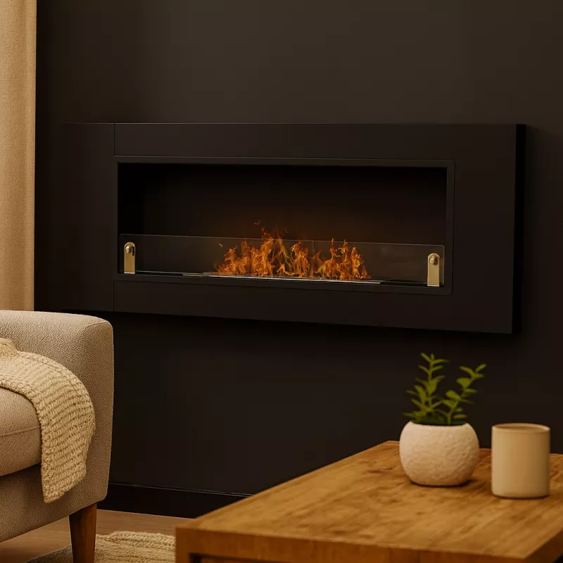 CyntheraCaminetto a bioetanolo , 136x54x15cm Colore Nero