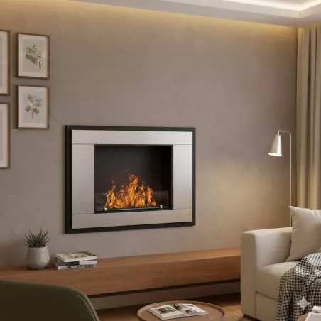 Caminetto a bioetanolo InVivo 4kW, 80x18x59 cm Colore Acciaio inox spazzolato