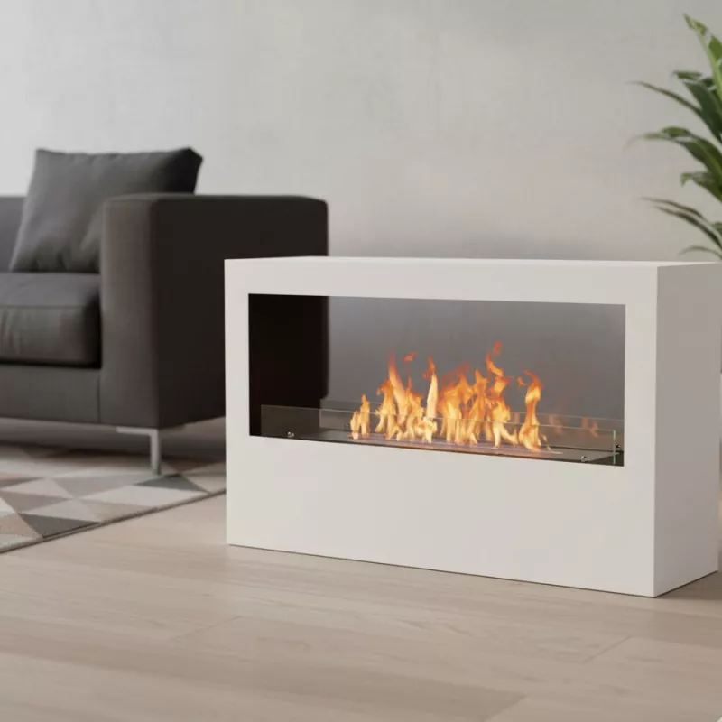 Camino XXL andromède, bruciatore 80 cm Colore Bianco