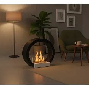 Caminetto rotondo a pavimento Aquila 3kW