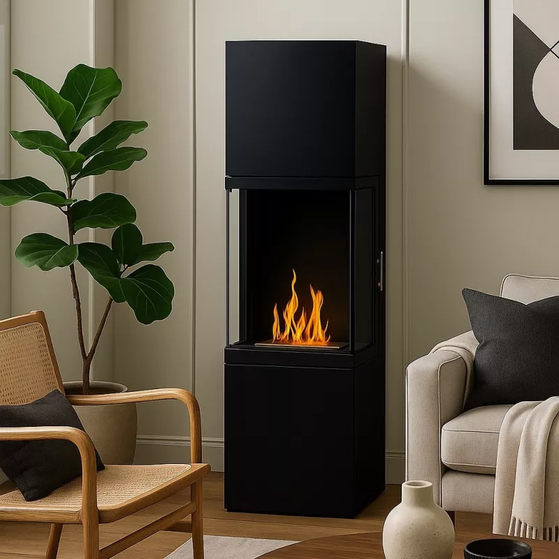 Caminetto a etanolo Avellino Colore Nero