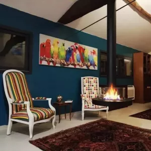 Caminetto a etanolo sospeso a 2 fuochi