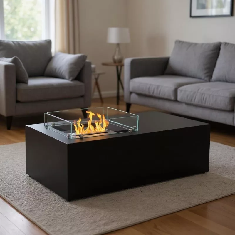 caminetto a bioetanolo amarante Colore Nero