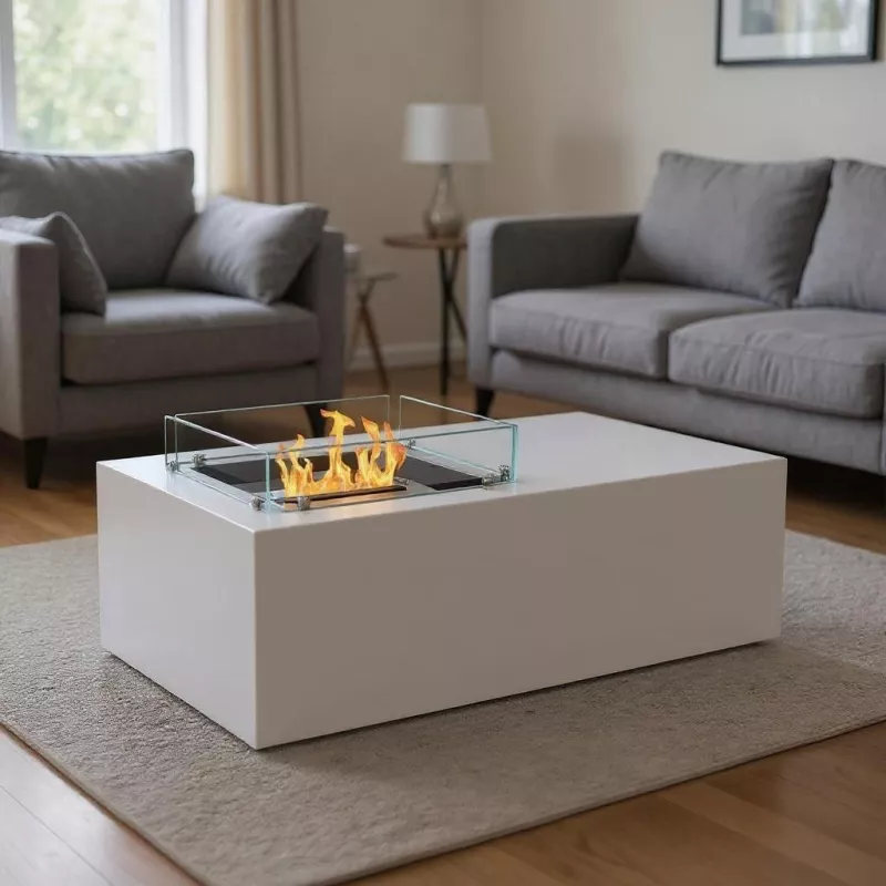 caminetto a bioetanolo amarante Colore Bianco brillante