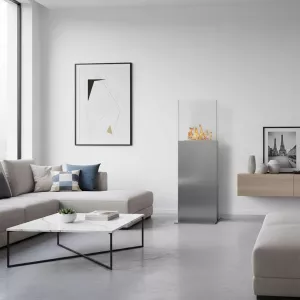 Caminetto a etanolo a torre, 45 x 45 x 135 cm