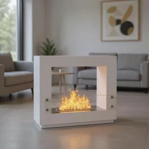 Caminetto organico Zenith a pavimento