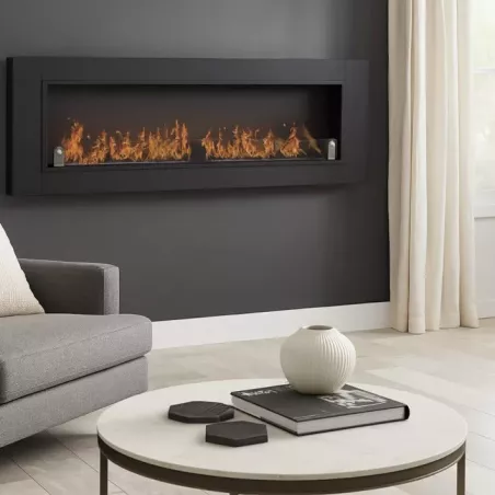 Cynthera Caminetto a bioetanolo XXL - 1,8 metri Colore Nero