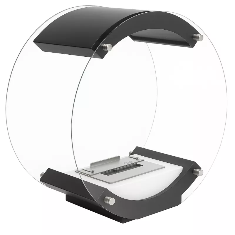 Caminetto a etanolo da pavimento, rotondo, nero Colore Nero