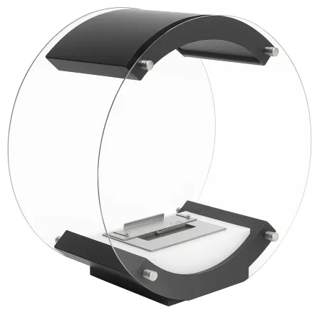 Caminetto a etanolo da pavimento, rotondo, nero Colore Nero