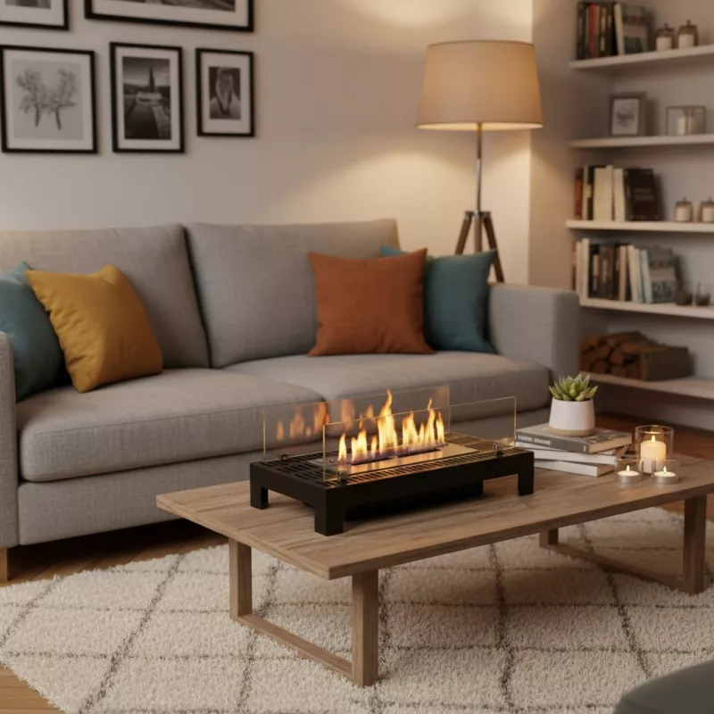 Stufa biologica per rinnovare un vecchio camino Colore Nero