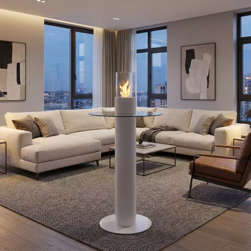 Tavolo etanolo autoportante Bistro Colore Bianco