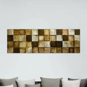 Pannello a scacchiera contemporaneo, colore naturale