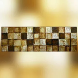 Pannello a scacchiera contemporaneo, colore naturale
